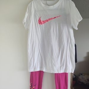 Nike Girls Two Piece Shirt and Leggings